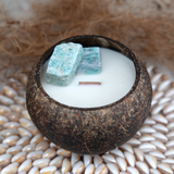 Amazonite Crystal Coconut Candle (Communication)
